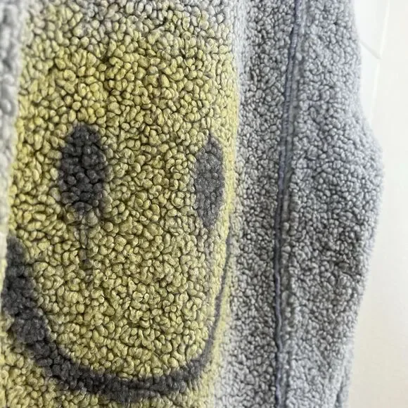 Smiley Sherpa Jacket Cashmere Rabbit Hair Men's Small (fits loose) - Picture 13 of 16